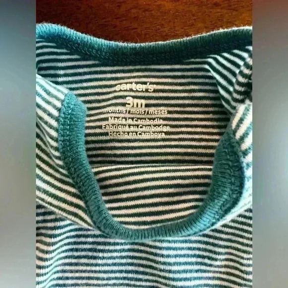 Set Of 3. Carters Boys 03 Months One Piece Outfit Stripes - Picture 4 of 8